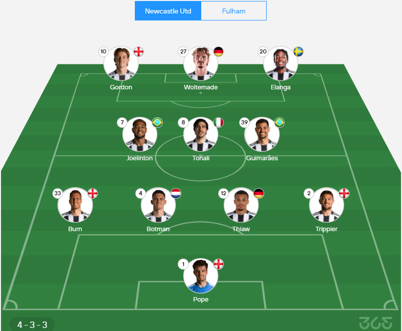 soi kèo Newcastle United vs Fulham